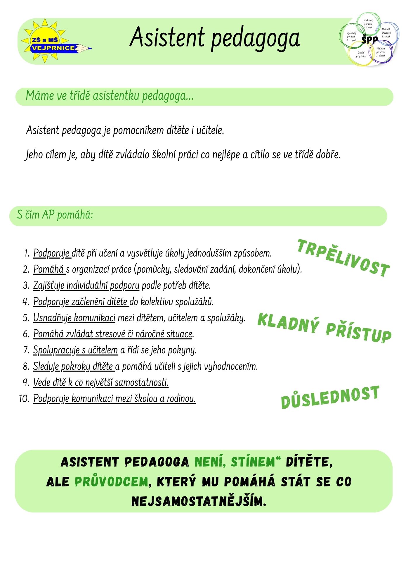 Obrázek Asistent pedagoga